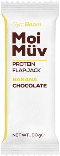 Proteinové tyčinky a sušenky GymBeam MoiMüv Protein Flapjack - GymBeam 90 g - banana chocolate