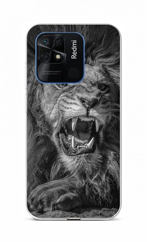 Kryt TopQ Xiaomi Redmi 10C Černobílý lev 76236