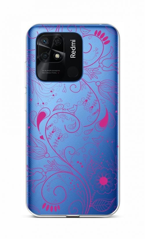 Kryt TopQ Xiaomi Redmi 10C Pink Ornament 76111