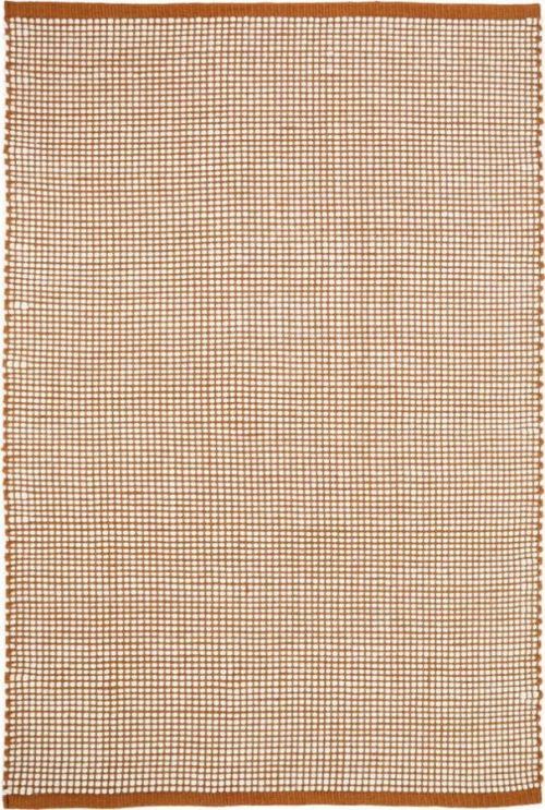 Oranžový koberec s podílem vlny 130x70 cm Bergen - Nattiot