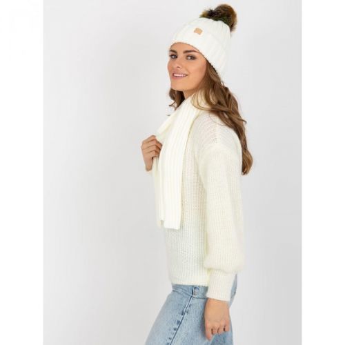 Ecru winter set with a hat and a scarf Rubby RUE PARIS