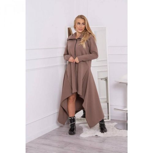 Insulated dress with longer sides mocca