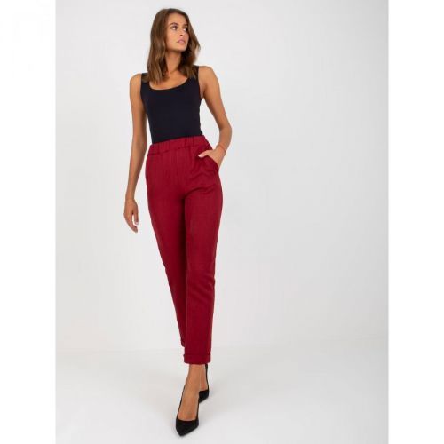 Maroon women's material pants