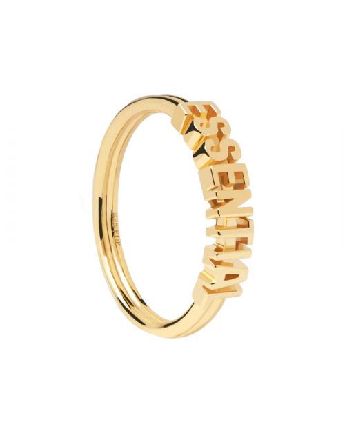 PDPAOLA Elegantní pozlacený prsten ESSENTIAL Gold AN01-608 52 mm