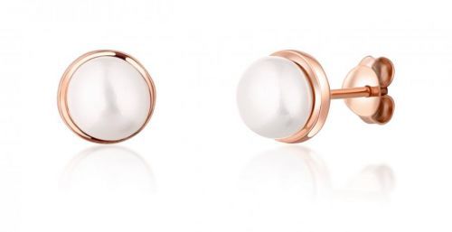 JwL Luxury Pearls Pozlacené náušnice s říční perlou JL0736