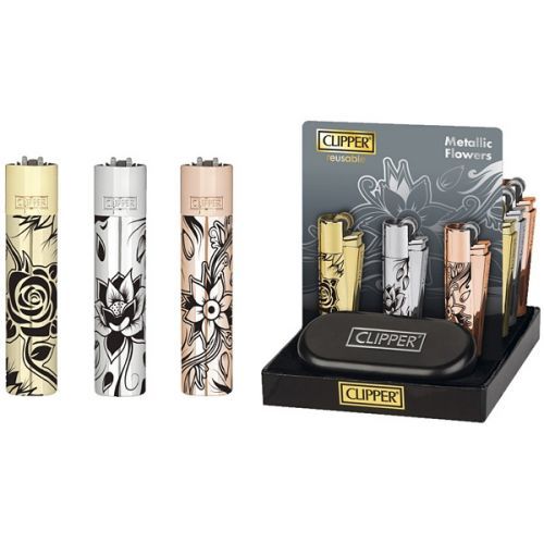 Zapalovač Clipper CMP11R Metallic Flower+Giftbox