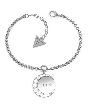 Guess Ocelový náramek s krystaly Moon Phases JUBB01198JWRH 16 - 20 cm - L