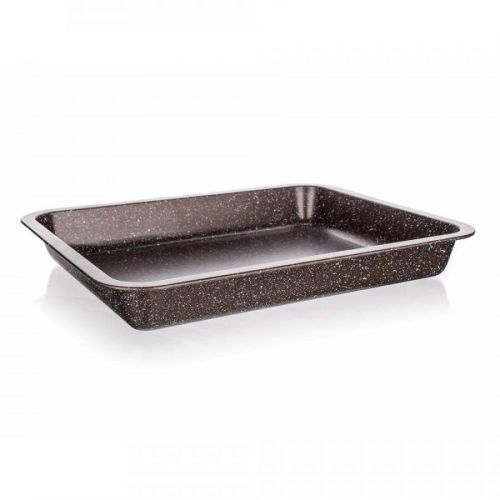 BANQUET Plech hluboký s nepřilnavým povrchem GRANITE Brown 36,5 x 27 x 4,5 cm