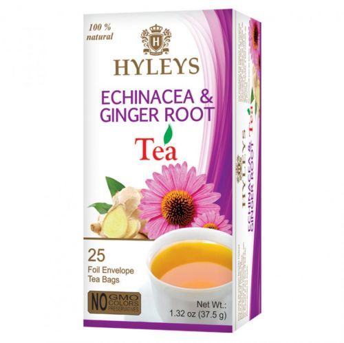 HYLEYS Green echinacea & ginger root přebal 25 sáčků