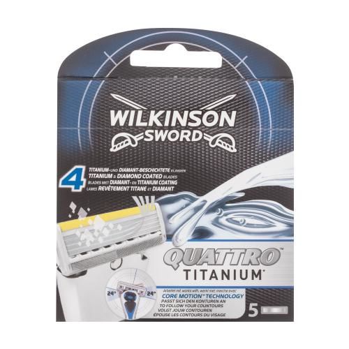 Wilkinson Sword Quattro Titanium 5 ks náhradní břit pro muže