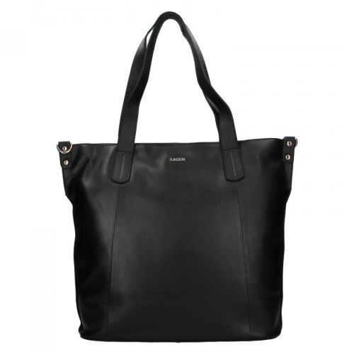 Dámská kožený kabelka Lagen Cecile - černá
