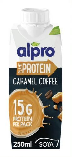 Alpro High Protein sójový nápoj s příchutí karamelu a kávy 250 ml