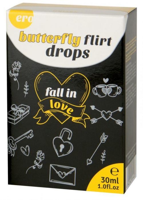 HOT Afrodiziakální kapky pro ženy i muže Butterfly Flirt Drops - HOT (30 ml)