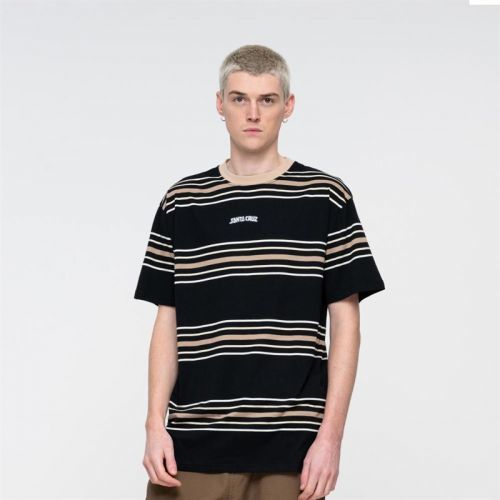 triko SANTA CRUZ - Arch Strip Stripe T-Shirt Black Stripe (BLACK STRIPE) velikost: M