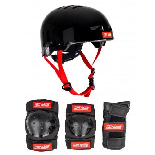 helma TONY HAWK - Helmet & Padset 4-8 Yrs Black/Red (BLACK RED)