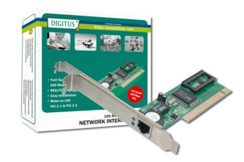 Digitus Fast Ethernet PCI Card 10/100Mbit Realtek WOL, DN-1001J