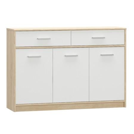 Kondela Komoda 3D2S, bílá/dub sonoma, TEYO