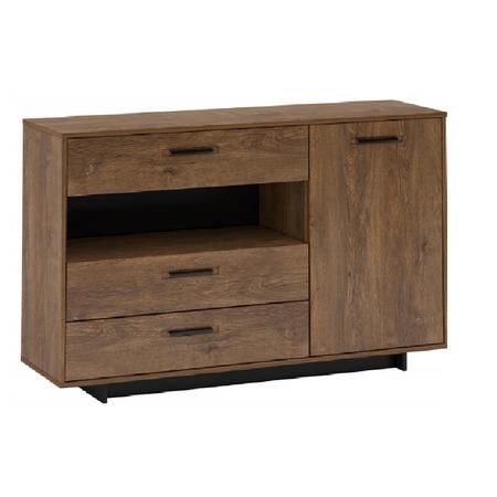 Kondela Komoda, dub bolzano / černá, DELIS E