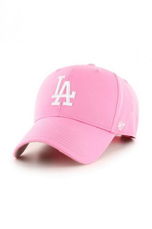 Kšiltovka 47brand Mlb Los Angeles Dodgers růžová barva, s aplikací
