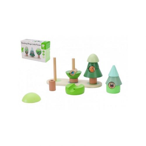 Teddies Skládanka dřevo Les/Stromy 16ks v krabici 24x16x8,5cm 10m+