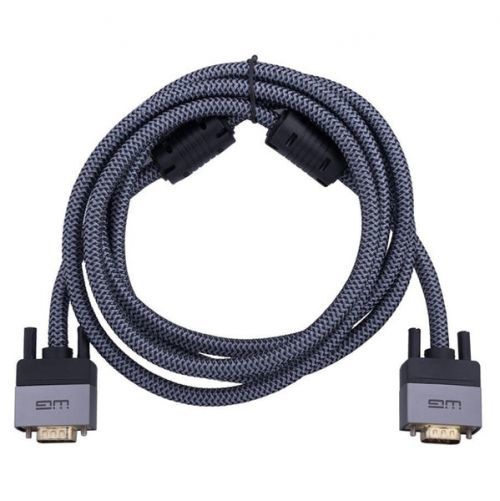 Kabel VGA (male) na VGA (male), 2metry, šedo-černá