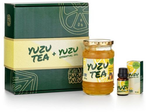YuzuYuzu Wellness box pro dokonalý exotický zážitek (obsah balení: Yuzu Tea + 100% Yuzu Essential Oil, 10 ml) 500 g