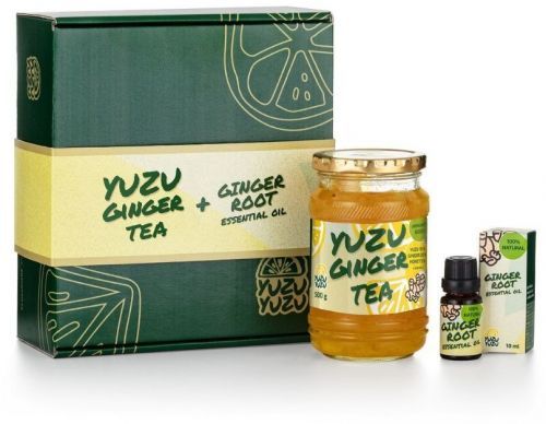 YuzuYuzu Immunity box pro zdraví a pohodu (Yuzu Ginger Tea + 100% Ginger root Essential Oil, 10 ml) 500 g