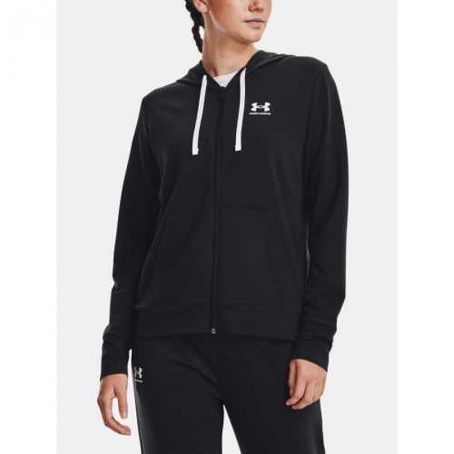 Under Armour Mikina Rival Terry FZ Hoodie-BLK - Dámské