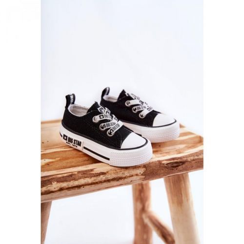 Children's Cloth Sneakers BIG STAR KK374049 Black and white