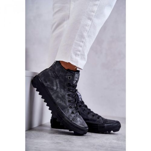 Women's Sneakers Big Star High Warm Black GG274069