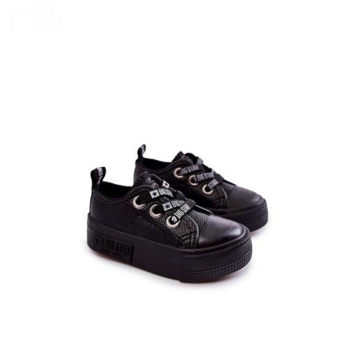 Children's Leather Sneakers BIG STAR KK374059 Black