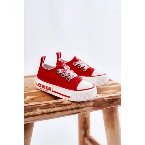 Children's Cloth Sneakers BIG STAR KK374051 Red