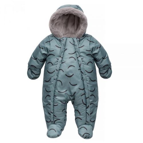 Pinokio Kids's Winter Warm Overall Green/Stripes