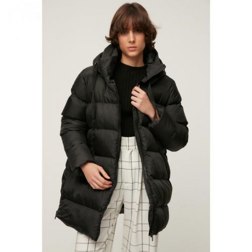 Trendyol Khaki Oversize Slit Zipper Detailed Inflatable Coat