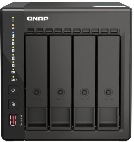 QNAP TS-453E-8G (4core 2,6GHz, 8GB RAM, 4x SATA, 2x M.2 NVMe slot, 2x HDMI 4K, 2x 2,5GbE, 4x USB) (TS-453E-8G)