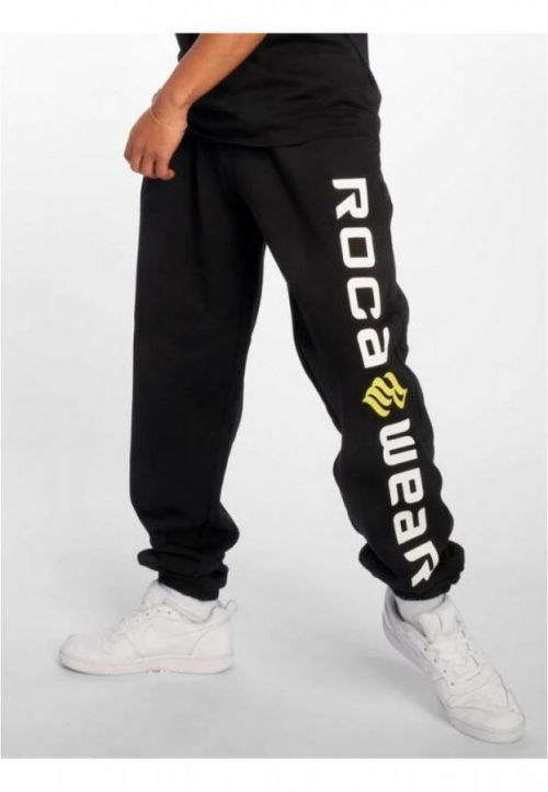 Rocawear Basic Fleece Pants - black/lime 3XL