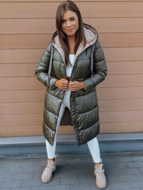 KHAKI OBOUSTRANNÁ DLOUHÁ BUNDA KERMIT TY2860 Velikost: S