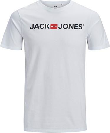 Jack&Jones PLUS Pánské triko JJECORP Regular Fit 12184987 White 5XL