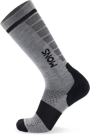 MONS ROYALE 100594-1169-036-XL merino ponožky PRO LITE MERINO SNOW SOCK grey marl, 46 - 48