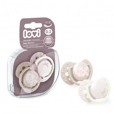 LOVI Mini dudlík BABY SHOWER 0-2m 2ks holka