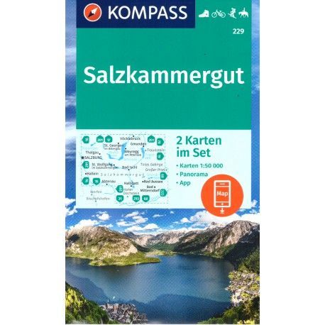 Kompass 229 Salzkammergut/Solné komory 1:50 000 turistická mapa