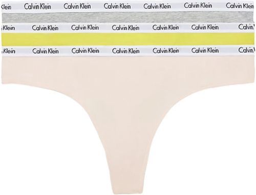 Calvin Klein 3 PACK - dámská tanga PLUS SIZE QD3800E-13X XL