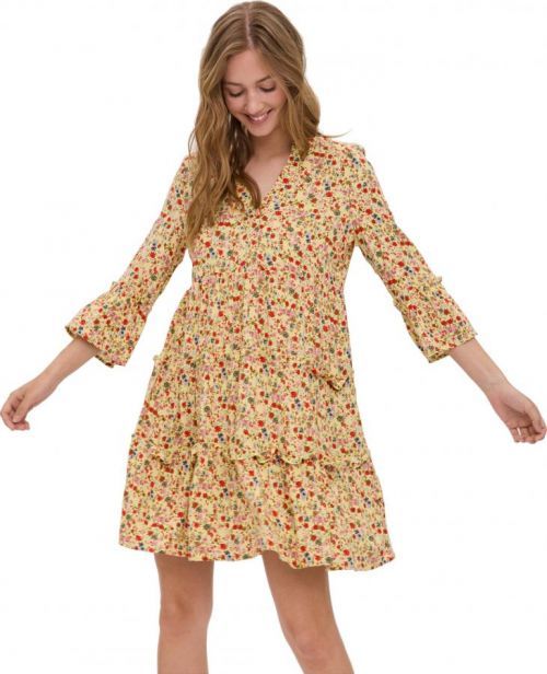 Vero Moda Dámské šaty VMEASY Regular Fit 10245162 Mellow Yellow Carrie XS