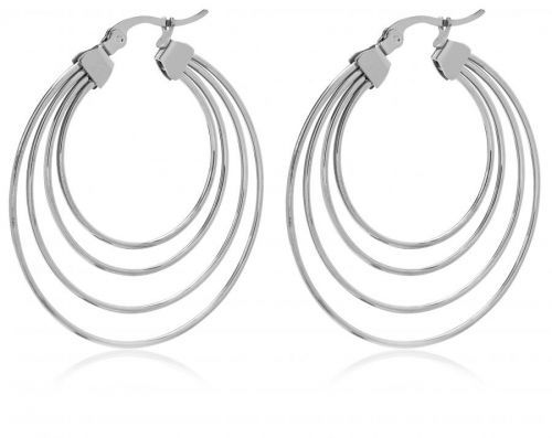 Troli Luxusní ocelové náušnice kruhy