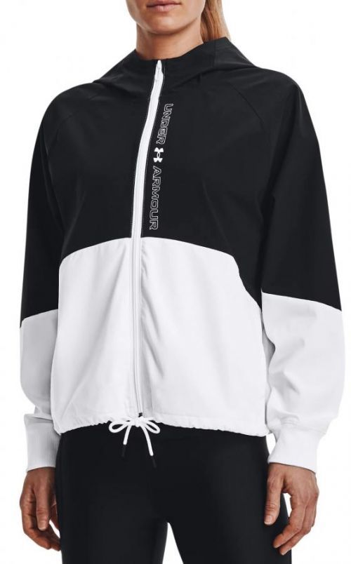 Bunda s kapucí Under Armour Woven FZ Jacket-BLK