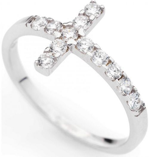 Amen Originální stříbrný prsten se zirkony Rosary ACOBB 50 mm