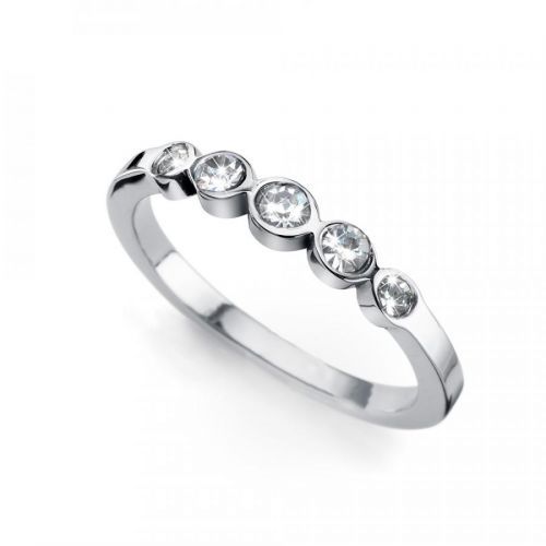 Oliver Weber Elegantní ocelový prsten s čirými krystaly Change 41164 52 mm