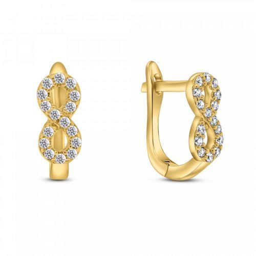 Brilio Silver Okouzlující pozlacené náušnice Nekonečno EA353Y