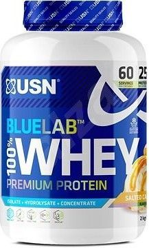 Proteinové prášky USN BlueLab 100% Whey Premium Protein slaný karamel 908g