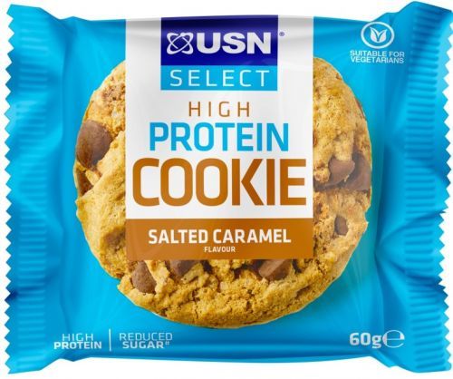 Proteinové tyčinky a sušenky USN Protein Cookie salted caramel 60g